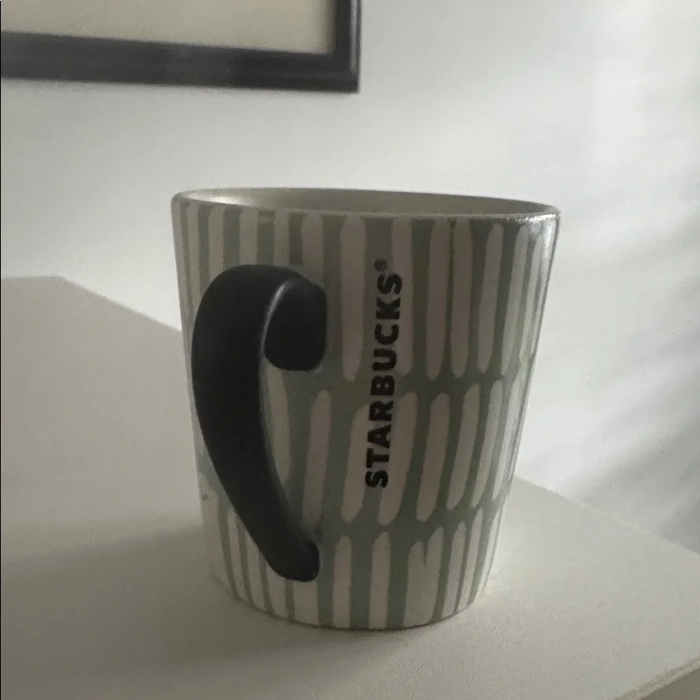 Starbucks 2016 Mint Green White Black Mug with Polar Bears 6oz